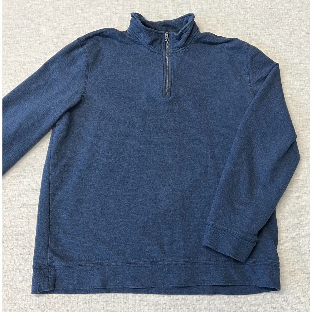 Calvin Klein Jeans Navy Quarter-Zip Pullover- Men's XL